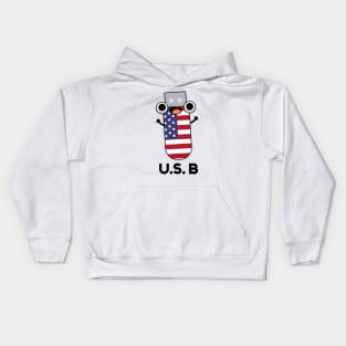 US B Funny United States Pun Kids Hoodie